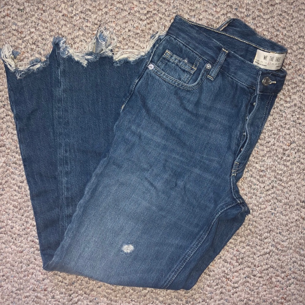 Free People Raw Hem Jeans